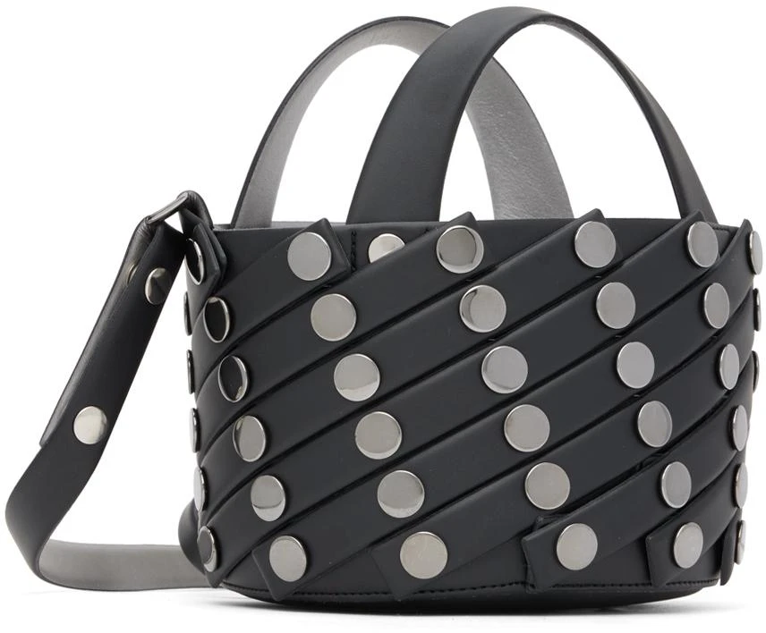 商品Issey Miyake|Black Sparkle Spiral Grid Bag,价格¥2781,第3张图片详细描述