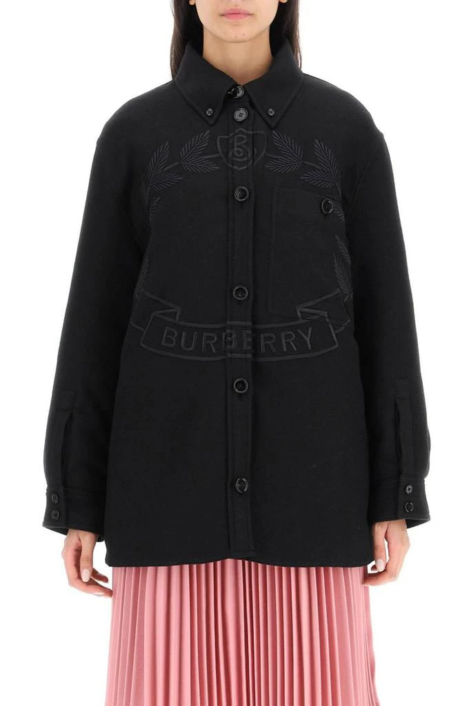 商品Burberry|Burberry crest embroidered layered jacket,价格¥11805,第2张图片详细描述