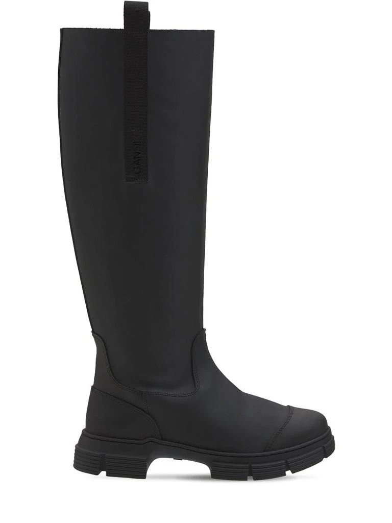 default color preivew GANNI 45mm Tall Rubber Rain Boots from merchant LUISAVIAROMA