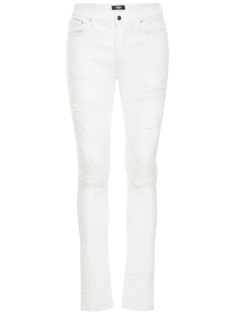 商品AMIRI|Mx1 Leather Patch Stretch Denim Jeans,价格¥8388,第1张图片