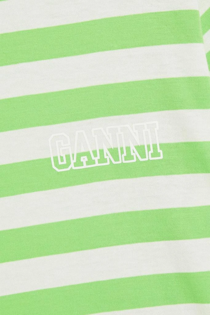 商品Ganni|Striped organic cotton-jersey T-shirt,价格¥315,第2张图片详细描述