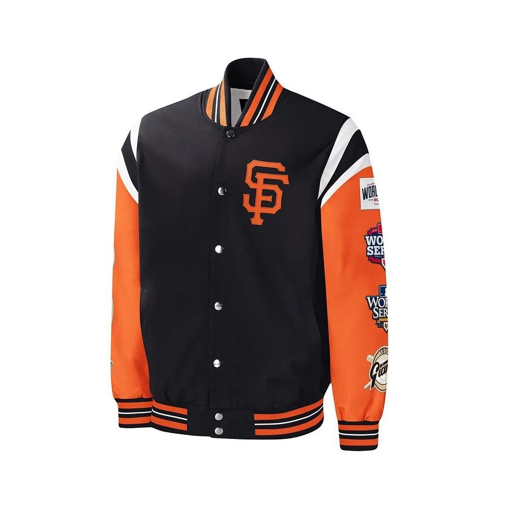 商品G-III Sports by Carl Banks|Men's Black San Francisco Giants Title Holder Full-Snap Varsity Jacket,价格¥1493,第3张图片详细描述