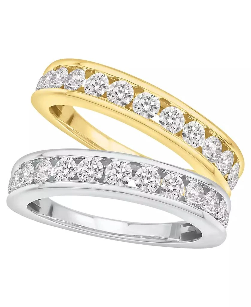 商品Macy's|Certified Diamond Channel Band (2 ct. t.w.) in 14K White Gold,价格¥24896,第4张图片详细描述