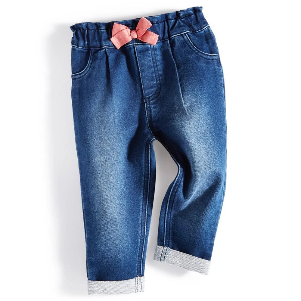 商品First Impressions|Baby Girls Bow Jeans, Created for Macy's,价格¥176,第1张图片