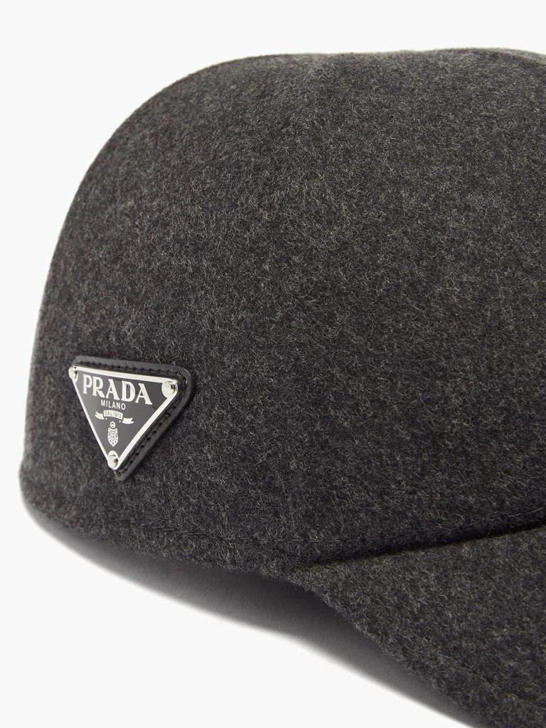 商品Prada|Triangle-logo felted-wool baseball cap,价格¥4631,第2张图片详细描述