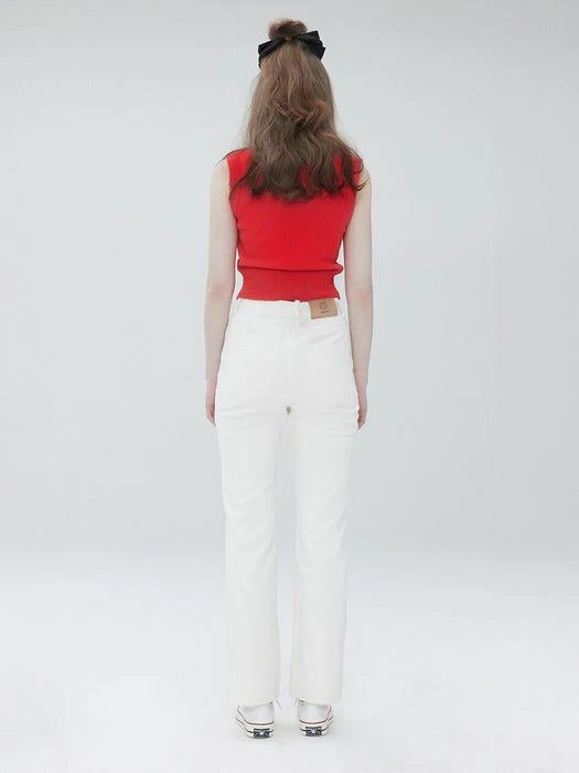 商品MUDIDI|Round Neck Knit Vest 003 Red,价格¥907,第3张图片详细描述