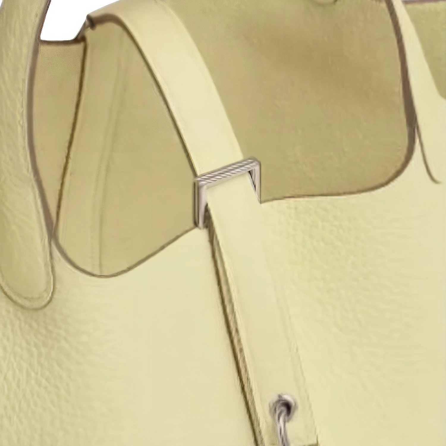 商品[国内直发] Hermes|爱马仕 Picotin Lock 18 银扣 Clemence小公牛皮 菜篮子水桶包手提包 男女同款情侣款 Jaune Milton米尔顿黄,价格¥35822,第8张图片详细描述