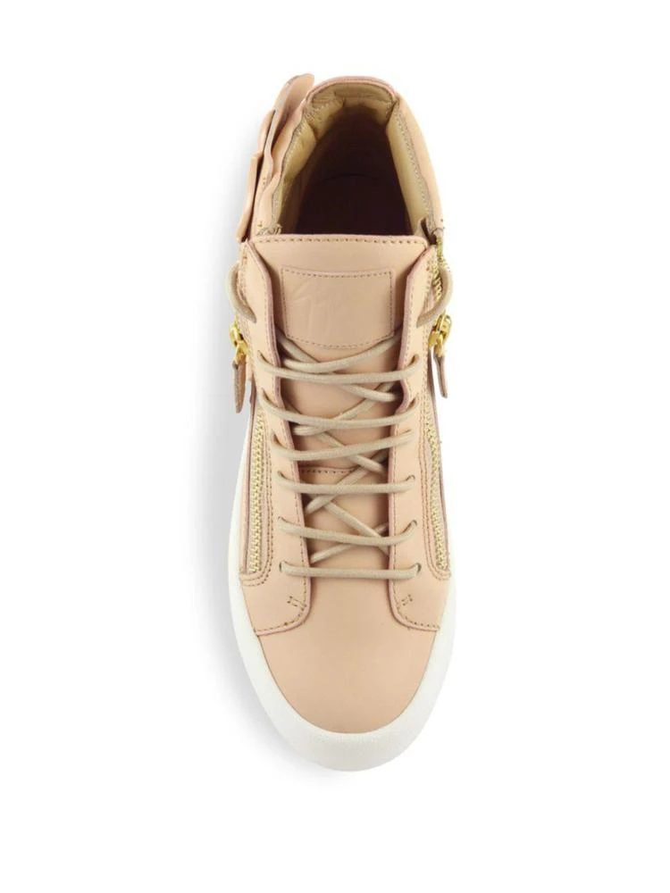 商品Giuseppe Zanotti|Winged Leather Side-Zip Hi-Top Sneakers,价格¥3524,第4张图片详细描述