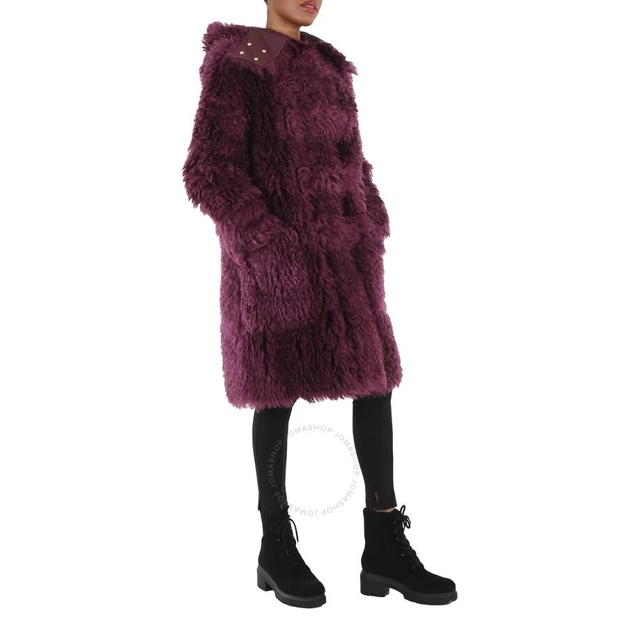 商品Burberry|Ladies Deep Maroon Montgomery Faux Fur Ear Applique Tailored Coat,价格¥9359,第2张图片详细描述