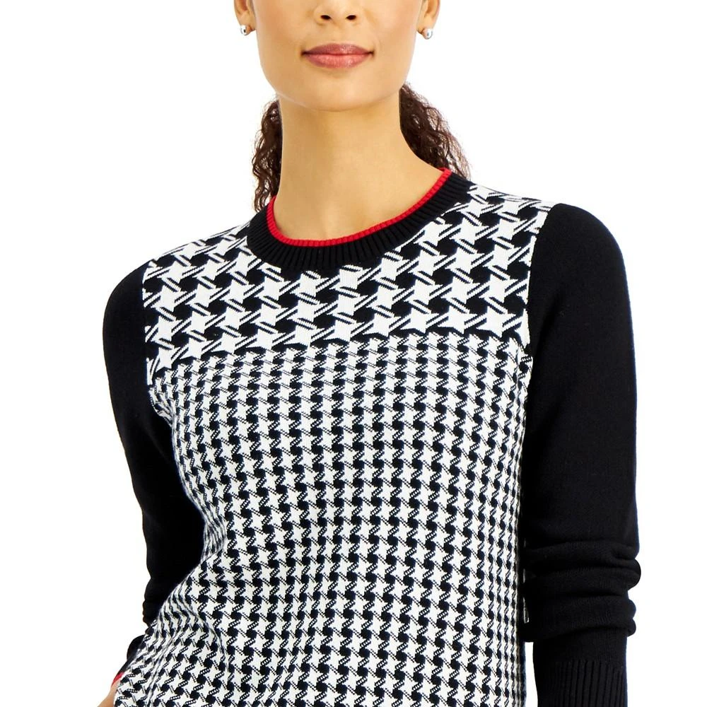 商品Charter Club|Petite Houndstooth Sweater, Created for Macy's,价格¥129,第3张图片详细描述