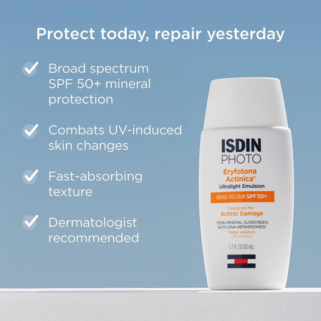 商品ISDIN|ISDIN Eryfotona Actinica Mineral Broad-Spectrum Face Sunscreen SPF 50+,价格¥384,第5张图片详细描述