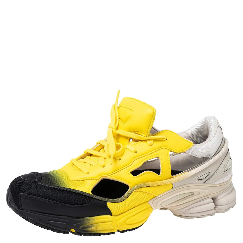 商品Adidas|adidas By Raf Simons Tricolor Leather And Fabric Ozweego Lace Up Sneakers Size 43.5,价格¥1269,第1张图片
