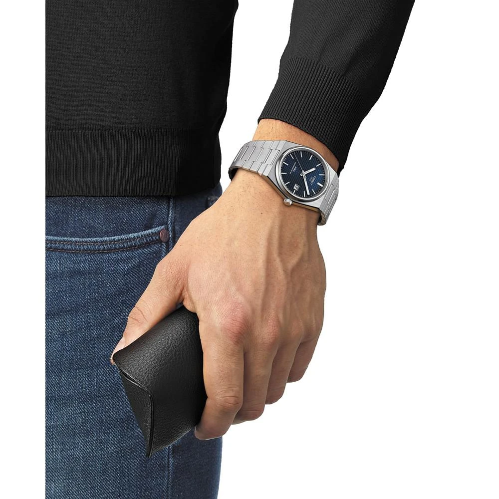 商品Tissot|Men's Swiss Automatic PRX Powermatic 80 Stainless Steel Bracelet Watch 40mm,价格¥5436,第5张图片详细描述