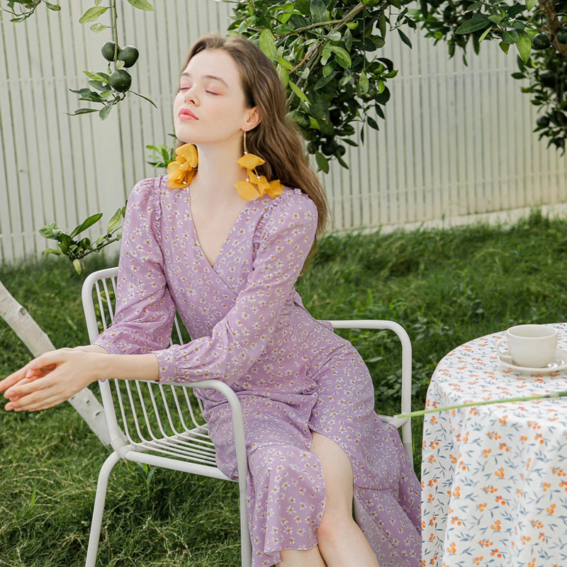 Birkin连衣裙 - 浅紫印花 | Birkin Dress - Lilac 商品
