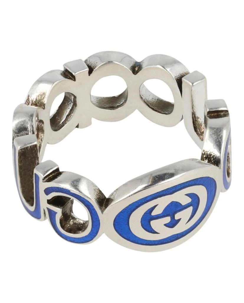 商品Gucci|Sterling Silver Interlocking G Ring,价格¥2037,第1张图片