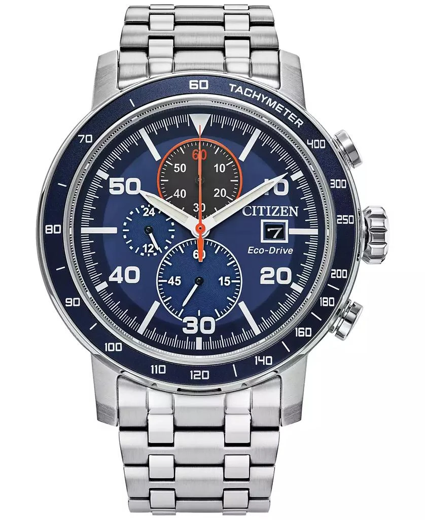 商品Citizen|Eco-Drive Men's Chronograph Weekender Stainless Steel Bracelet Watch 44mm,价格¥2079,第1张图片