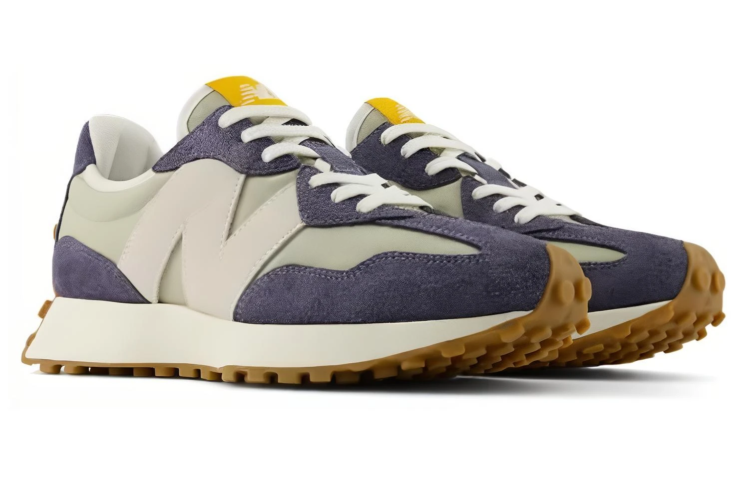 商品[国内直发] New Balance|NB 327 舒适 尼龙透气 低帮 休闲跑步鞋 男女同款 蓝绿,价格¥443,第3张图片详细描述