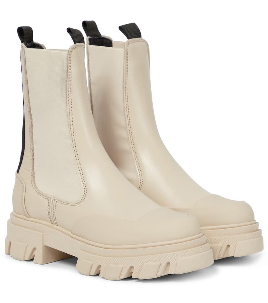 商品Ganni|Leather ankle boots,价格¥2252,第1张图片