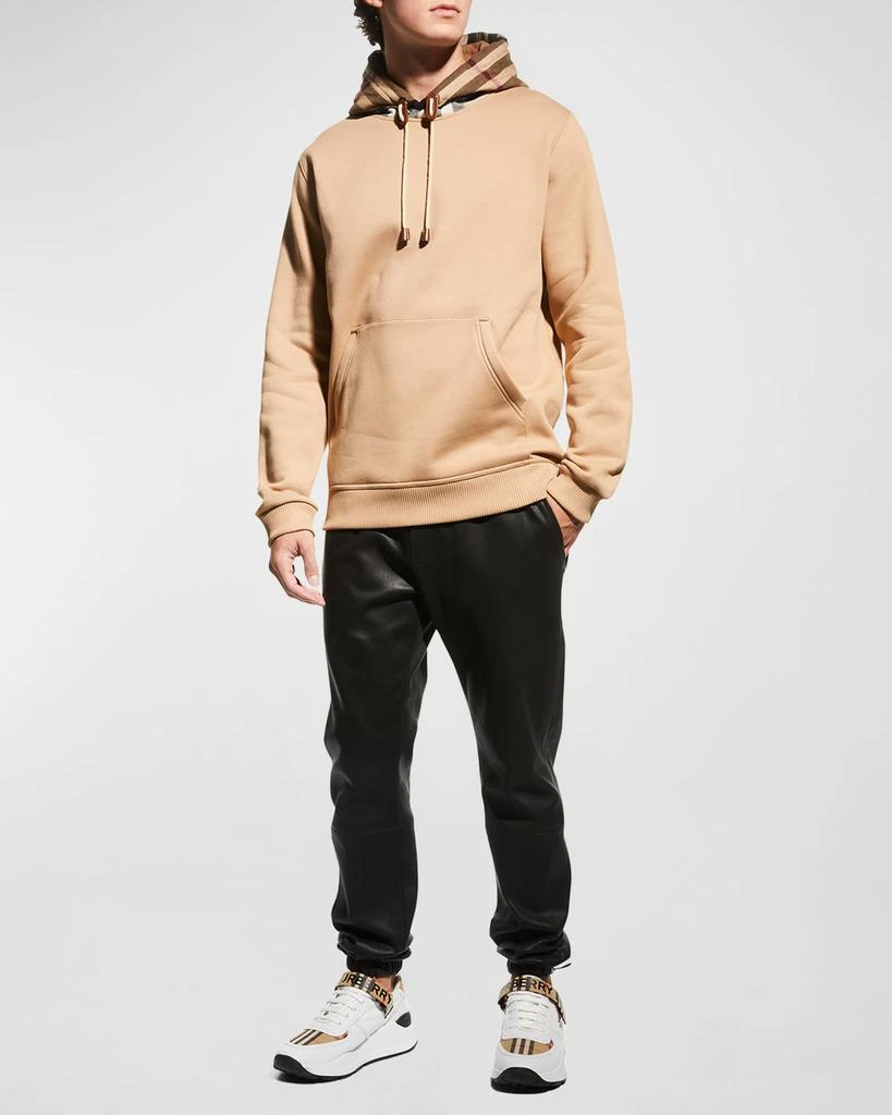 商品Burberry|Men's Check-Hood Pullover Sweatshirt,价格¥7642,第2张图片详细描述