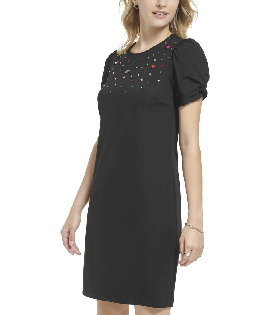 商品Karl Lagerfeld Paris|Short Sleeve Jewel Dress,价格¥1120,第1张图片