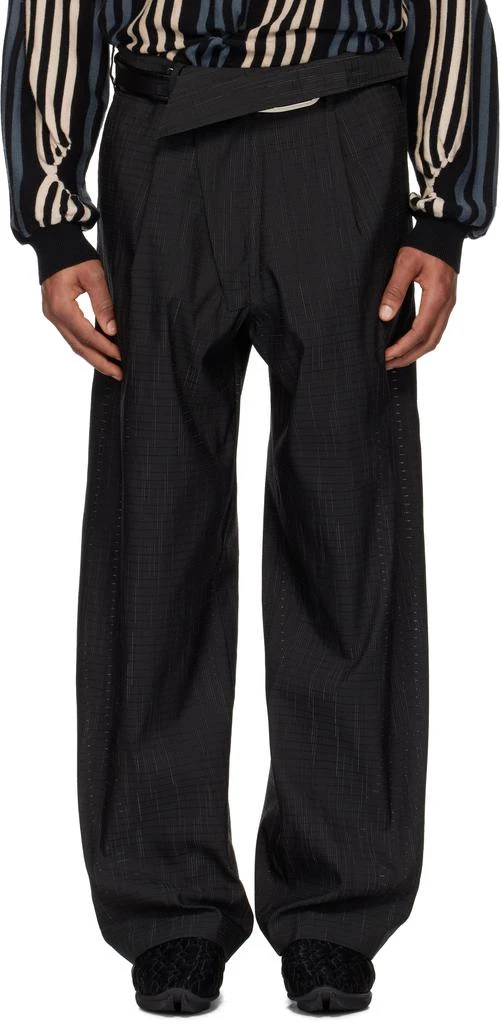 商品Kiko Kostadinov|Black Navin Wide Trousers,价格¥7929,第1张图片