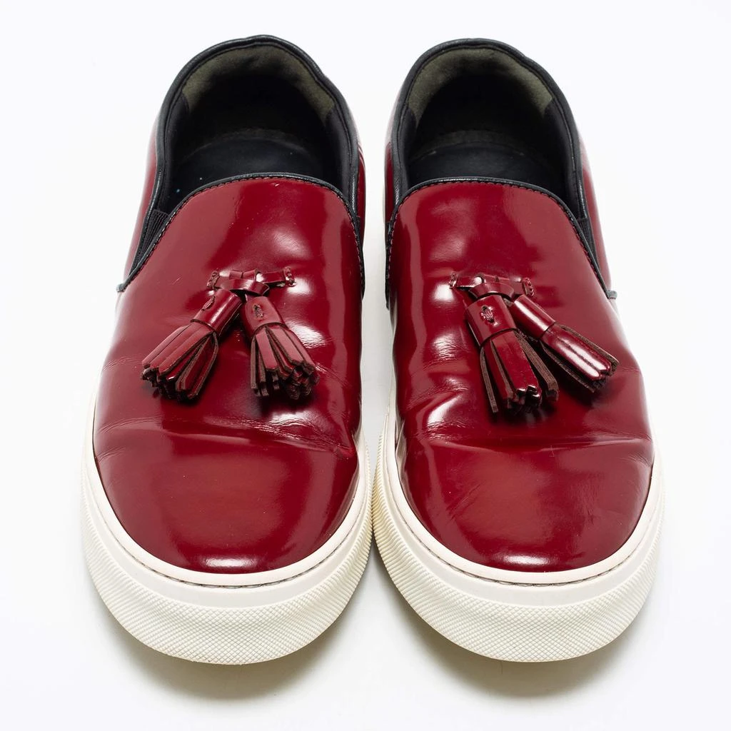 商品[二手商品] Celine|Celine Burgundy Patent Leather Tassel Slip-On Sneakers Size 39,价格¥1345,第3张图片详细描述