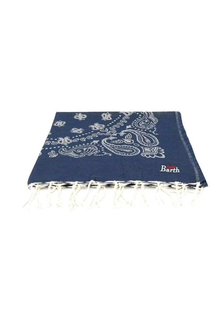 商品Mc2 Saint Barth|Jacquard Beach Towel With Fringe,价格¥707,第1张图片