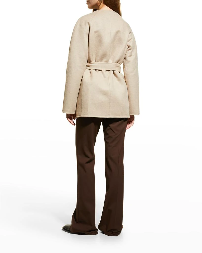 商品Burberry|Ennis Monogram Belted Wool-Cashmere Wrap Coat,价格¥16174,第4张图片详细描述