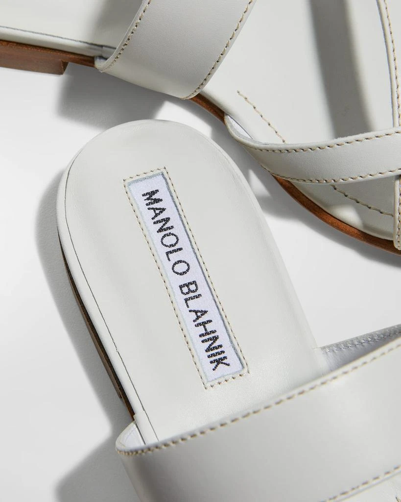 商品Manolo Blahnik|Susa Flat Leather Sandals,价格¥6105,第4张图片详细描述