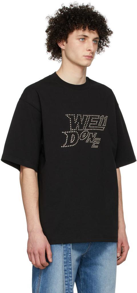 商品We11done|Black Cotton T-Shirt,价格¥617,第4张图片详细描述