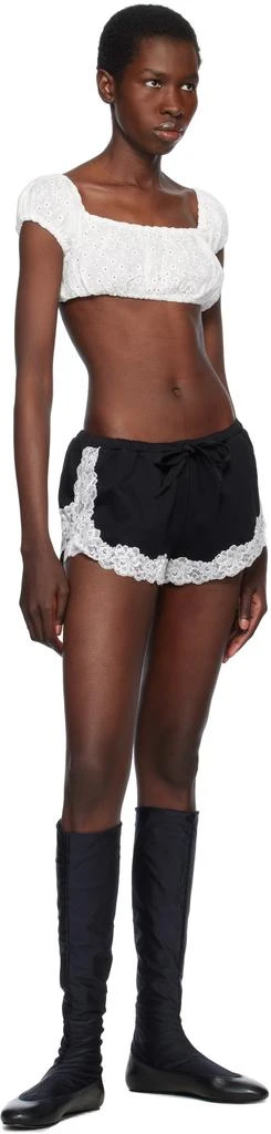 商品Yuhan Wang|Black & White Lace Lined Shorts,价格¥1824,第4张图片详细描述
