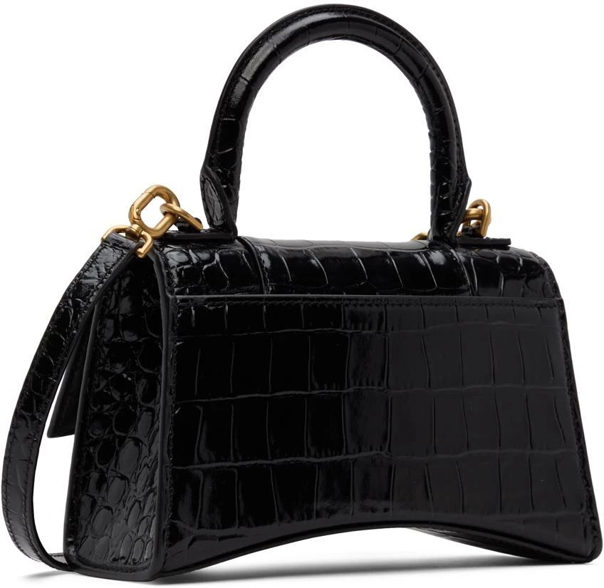 商品Balenciaga|Black Croc XS Hourglass Top Handle Bag,价格¥18960,第3张图片详细描述