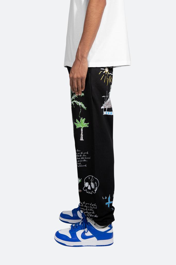 Beach Sweatpants - Black商品第5张图片规格展示