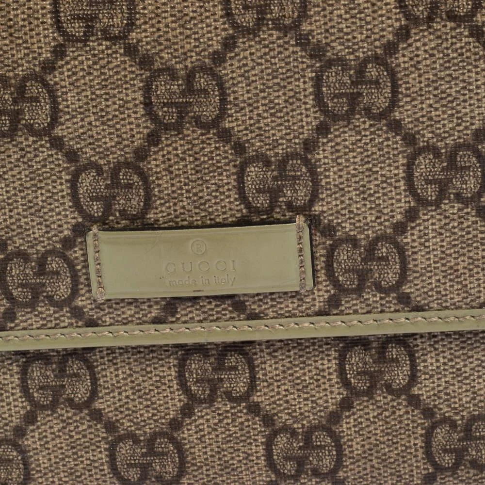 商品[二手商品] Gucci|Gucci Beige/Green GG Supreme Canvas and Leather Joy French Wallet,价格¥948,第5张图片详细描述