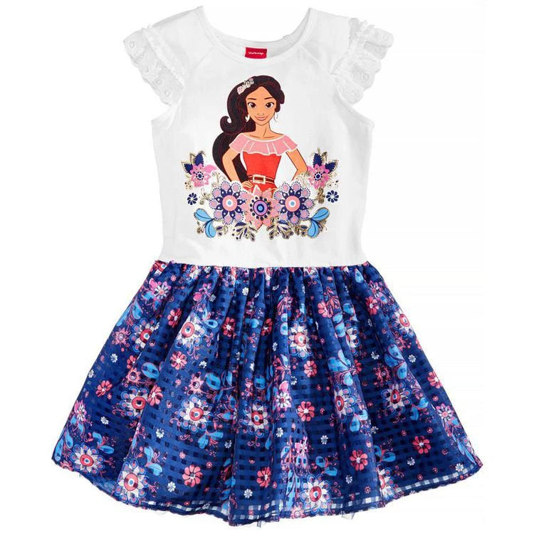 商品Disney|'s® Princess Elena of Avalor Floral-Print Dress, Toddler Girls,价格¥143,第1张图片