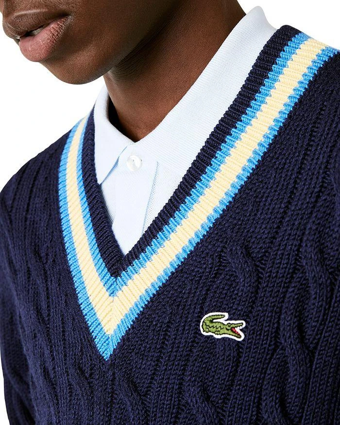 商品Lacoste|Contrast Striped Classic Fit Sweater,价格¥618,第4张图片详细描述