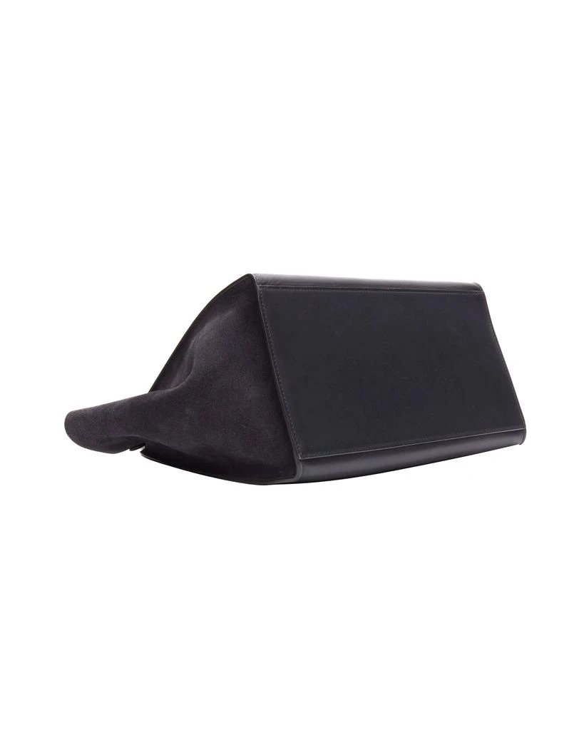 CELINE Trapeze black soft suede leather panels GHW satchel tote bag 商品