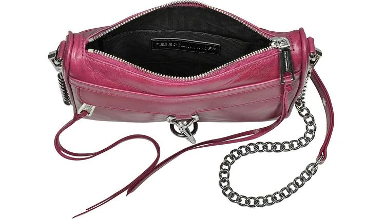 商品Rebecca Minkoff|Rebecca Minkoff 迷你 M.A.C. 甜菜色仿旧皮革斜挎包,价格¥914,第4张图片详细描述