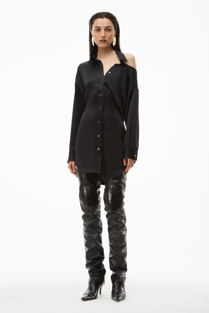 商品Alexander Wang|CUTOUT SHOULDER DRESS IN SILK CHARMEUSE,价格¥1791,第2张图片详细描述
