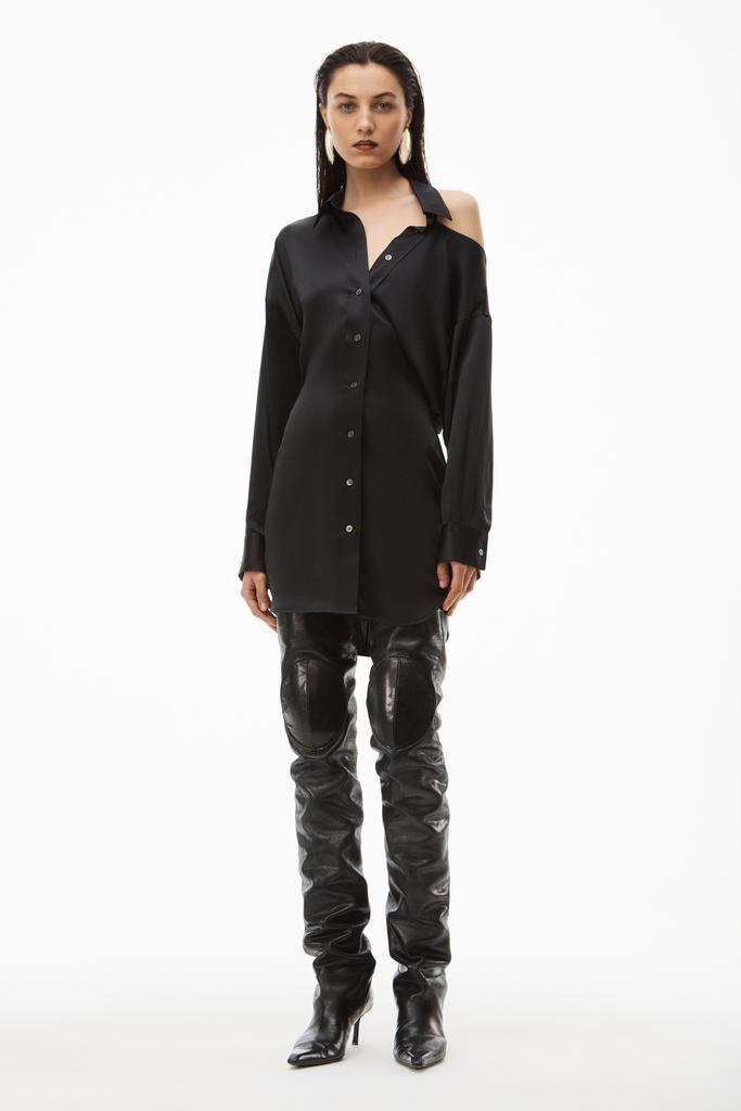 商品Alexander Wang|CUTOUT SHOULDER DRESS IN SILK CHARMEUSE,价格¥3515,第4张图片详细描述