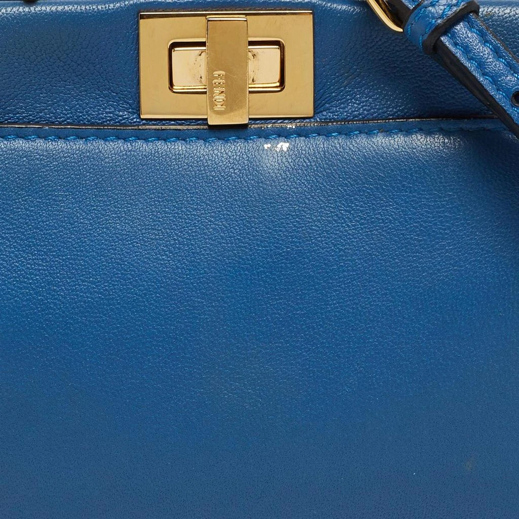 商品[二手商品] Fendi|Fendi Powdered Blue Leather Micro Peekaboo Bag,价格¥5096,第5张图片详细描述