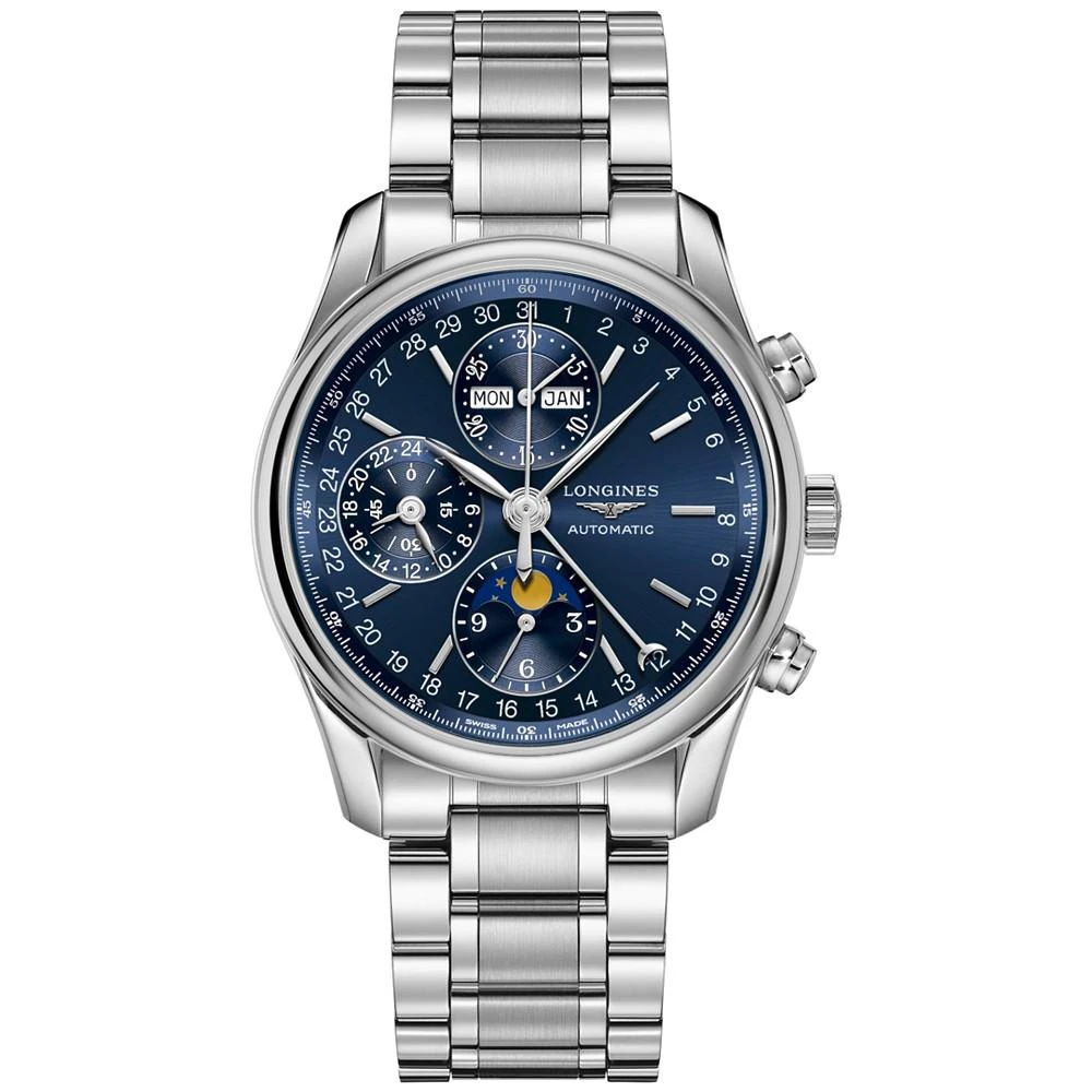 商品Longines|Men's Swiss Automatic Master Stainless Steel Bracelet Watch 40mm,价格¥26100,第1张图片