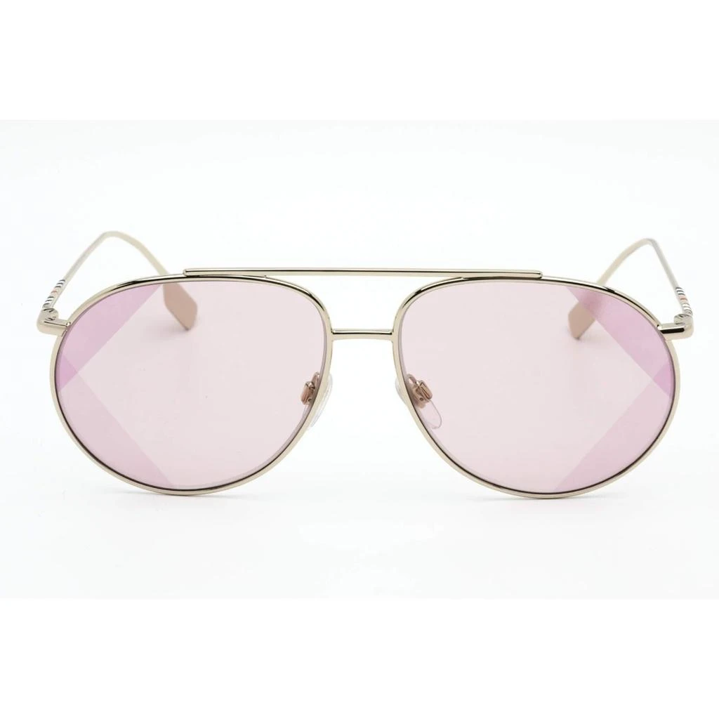 商品Burberry|Burberry Women's Sunglasses - Light Gold Aviator Frame Pink Lens | 0BE3138 110984,价格¥887,第2张图片详细描述