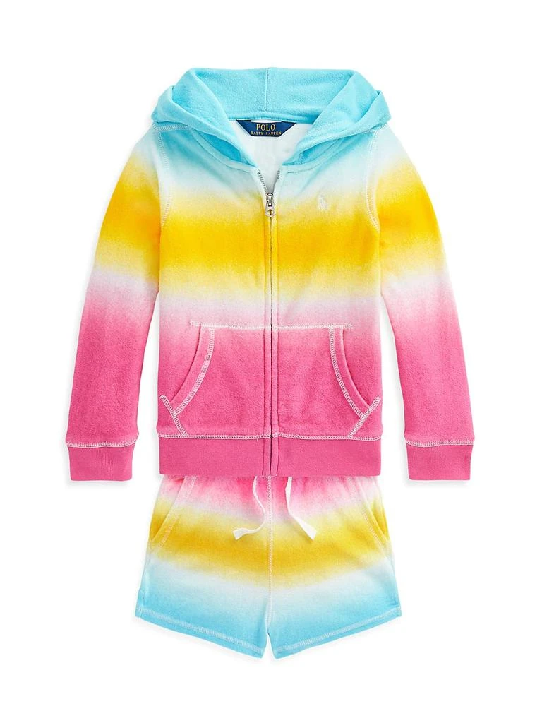 商品Ralph Lauren|Little Girl's Ombré Terry Full-Zip Hoodie,价格¥156,第2张图片详细描述