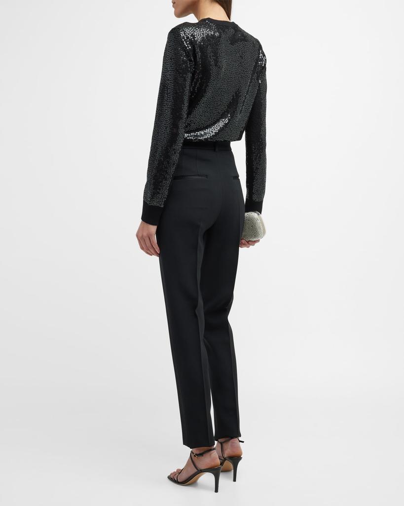 Sequin-Embellished Crew-Neck Cashmere Pullover商品第4张图片规格展示