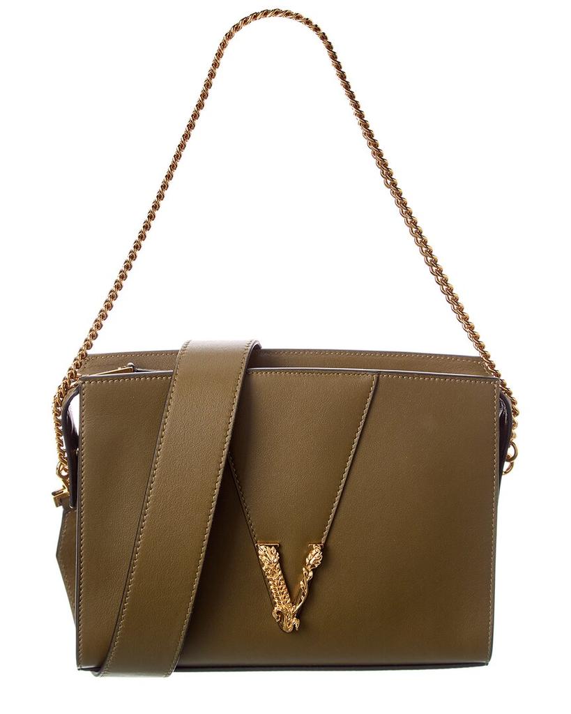 Versace Virtus Leather Shoulder Bag商品第1张图片规格展示