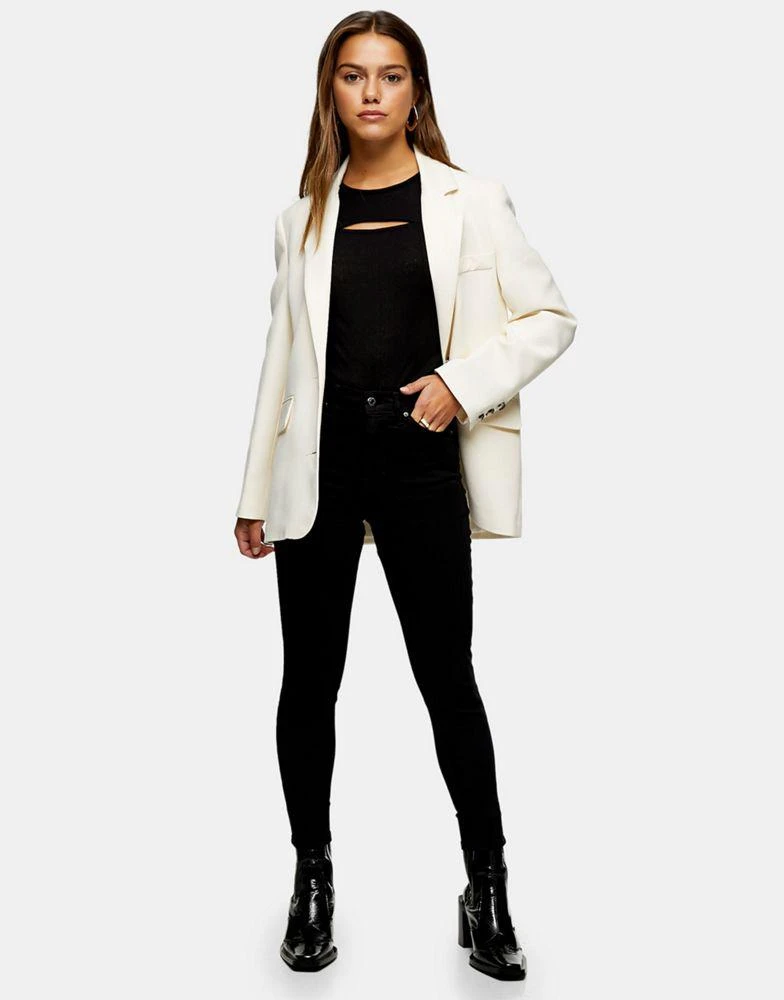商品Topshop|Topshop Petite Jamie jeans in black,价格¥144,第4张图片详细描述