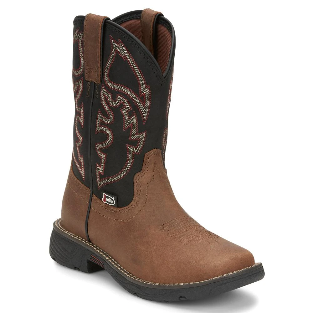 商品Justin Boots|Rush Square Toe Cowboy Boots (Big Kid),价格¥795,第2张图片详细描述