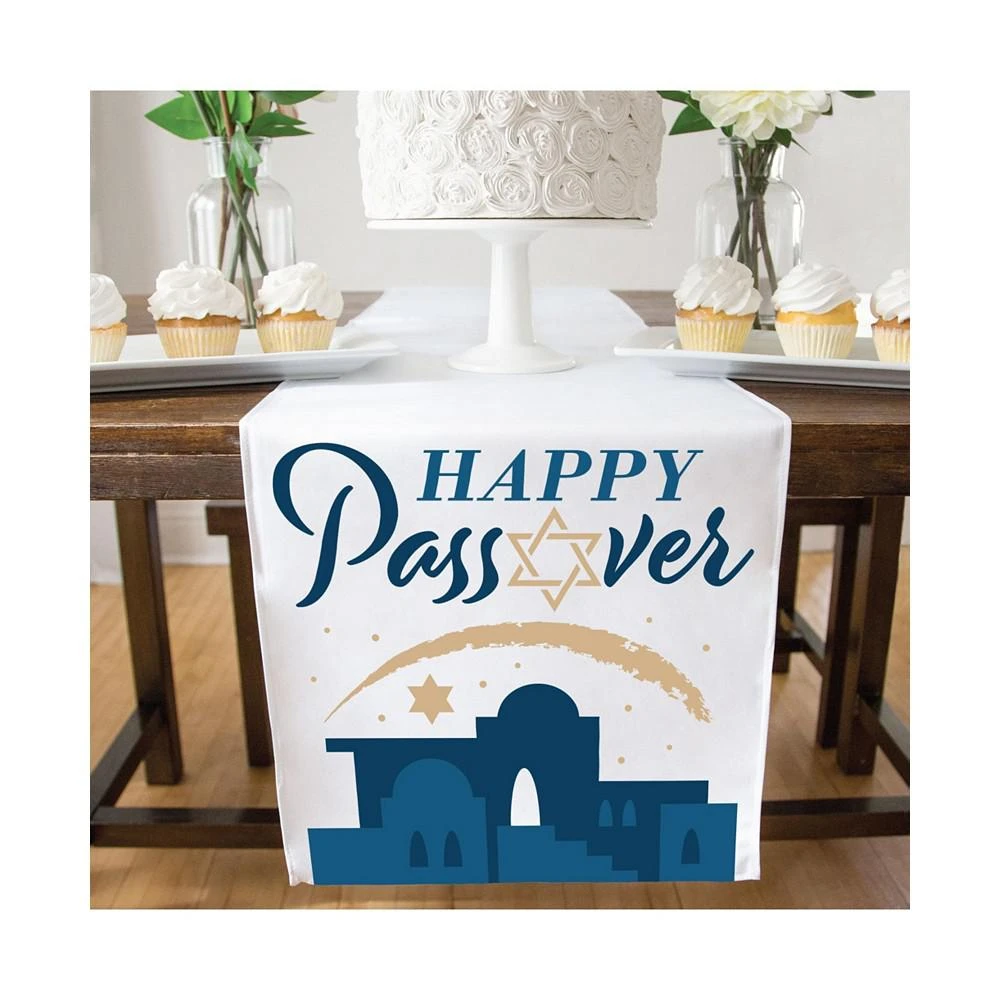 商品Big Dot of Happiness|Happy Passover - Pesach Jewish Holiday Decor Cloth Table Runner - 13 x 70 inches,价格¥201,第3张图片详细描述