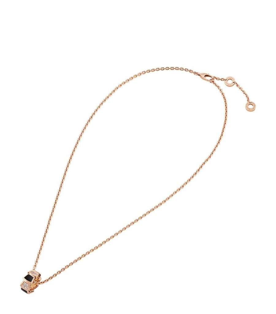 商品BVLGARI|Rose Gold, Onyx And Diamond Serpenti Viper Necklace,价格¥38388,第1张图片